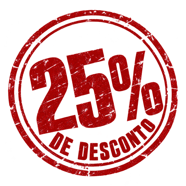 Carimbo: 25% de desconto